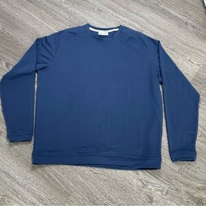Peter millar MENS cradle crewneck pullover sweatshirt Navy Long Sleeve